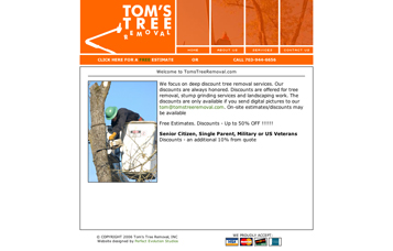 tom's tree removal website